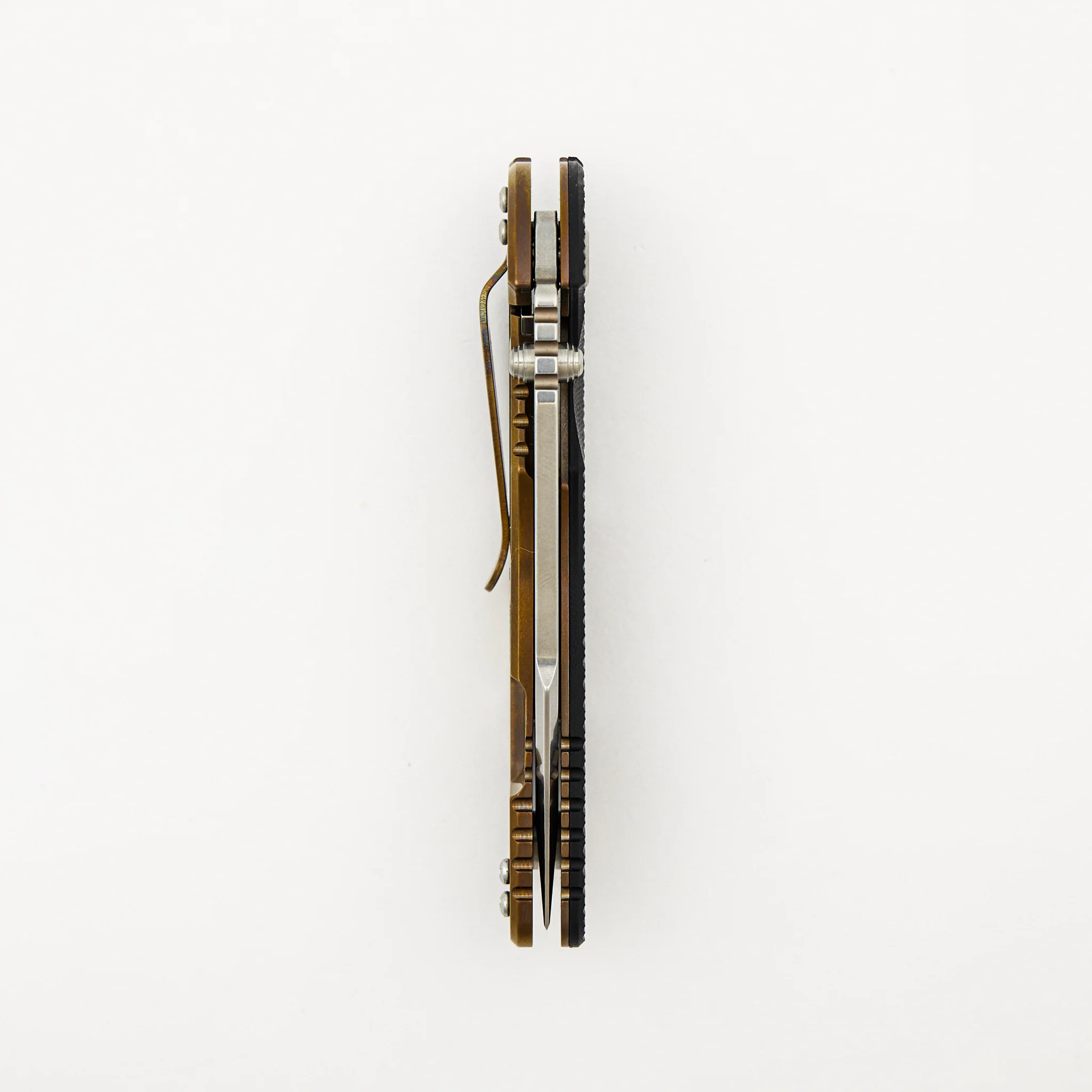 XM-18 3.5″ - MagnaCut Skinny Harpoon Spanto - Tri-Way - Stonewash Bronze - Black G10 - Image 5