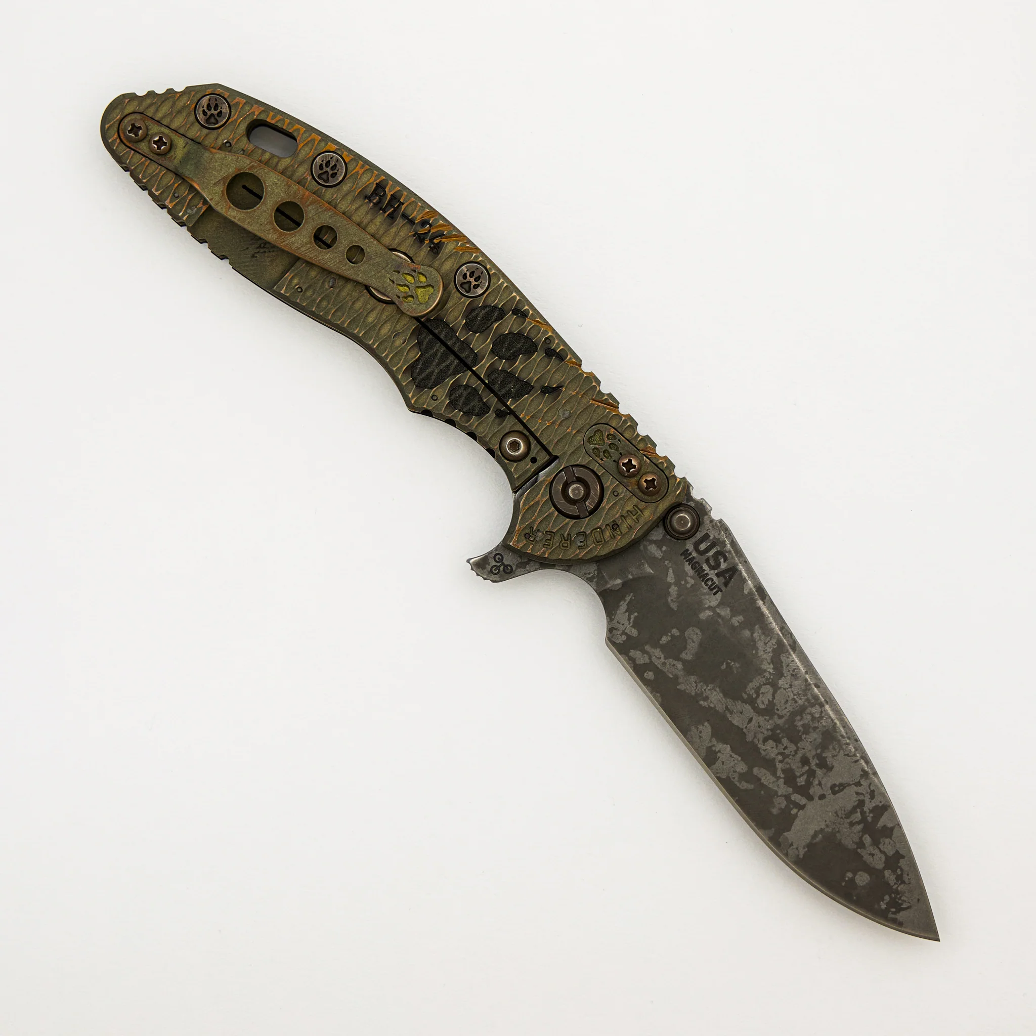 XM-18 3.5" - MagnaCut Skinny Slicer Tri-Way Battle Hound Textured Lockside Textured Carbon Fiber - Image 2