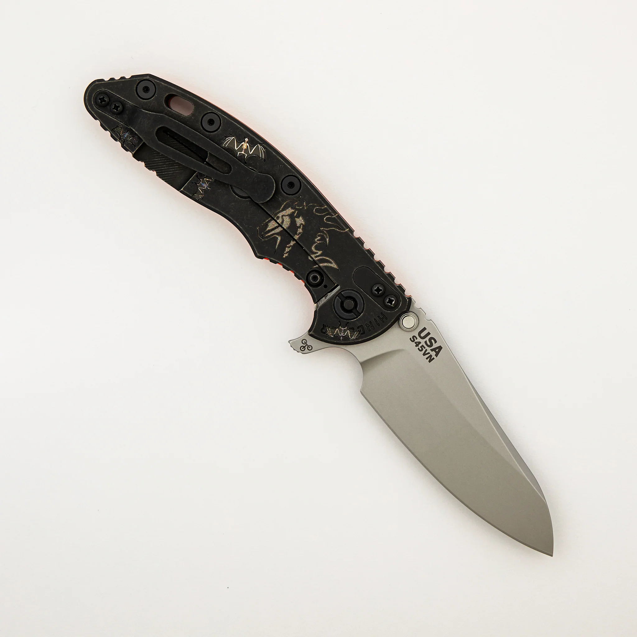 XM-18 3.5" - Sheepsfoot - Tri-Way - Battle Black - Bead Blast S45VN Blade - Halloween G10 - Image 2