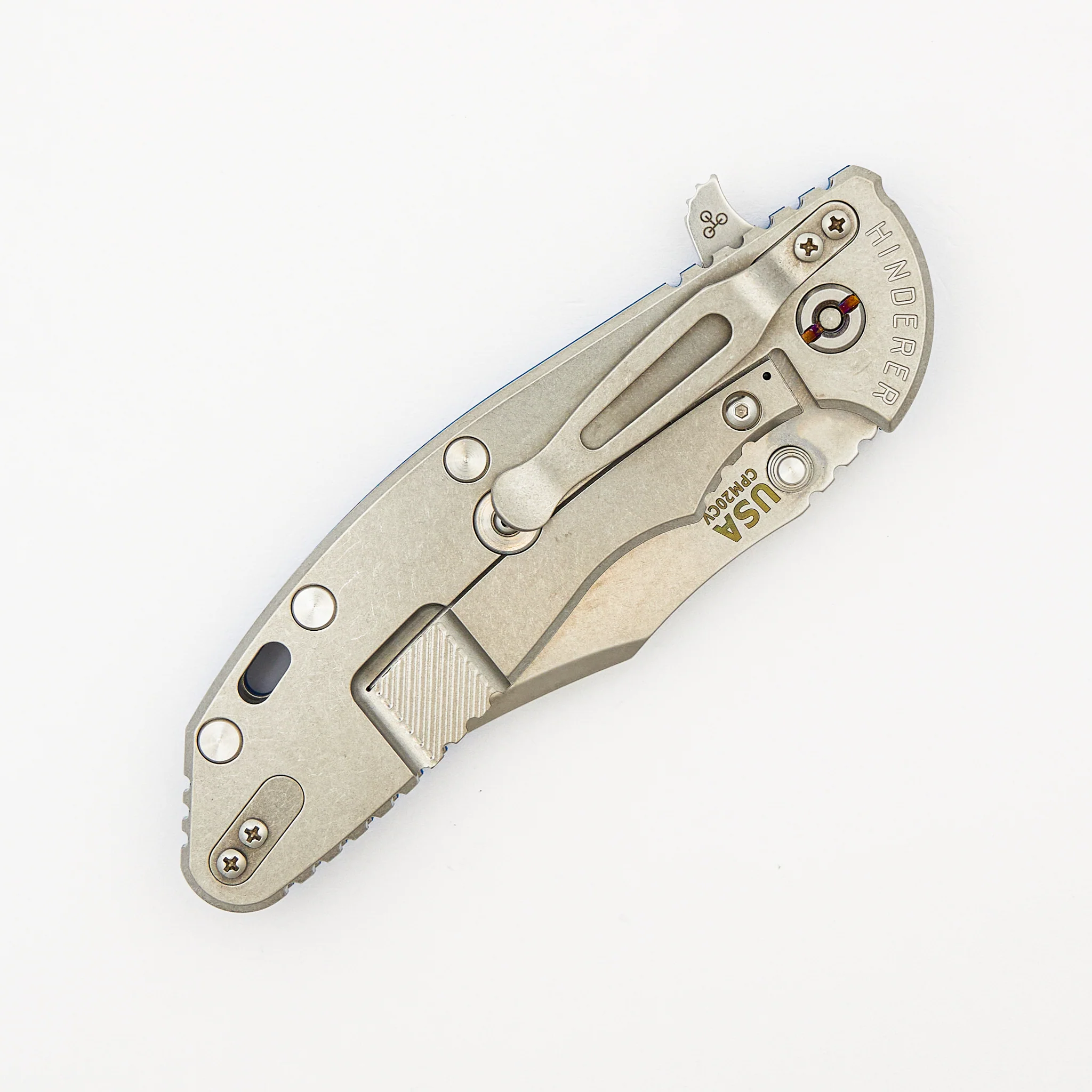 XM-24 4.0" - Bowie - Tri-Way - Stonewash - Blue G10 - Image 4