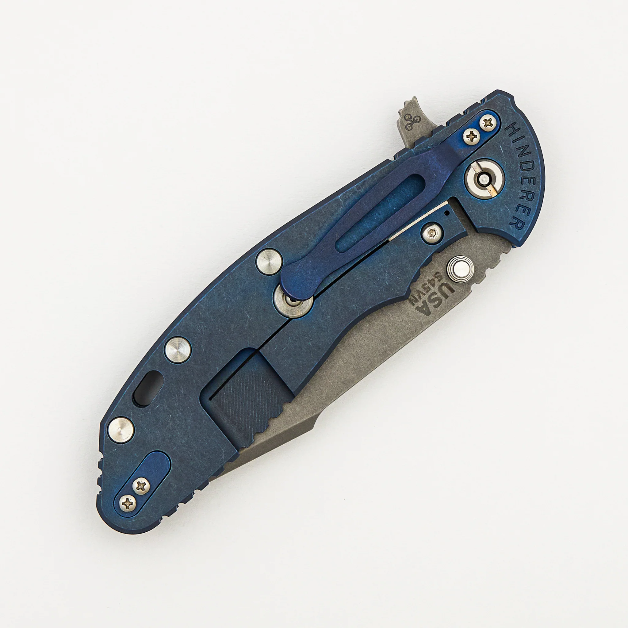 XM-24 4.0″ – S45VN Harpoon Spanto - Tri-Way - Battle Blue - Black G10 - Image 4
